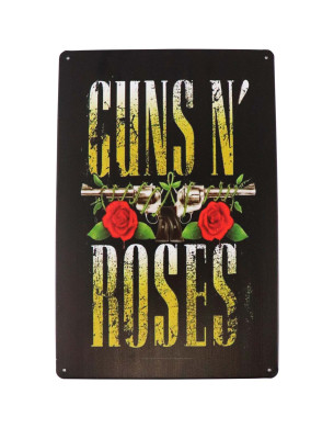 Placa Decorativa Guns N’ Roses Gunsnroses