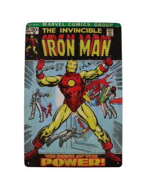 Placa Decorativa Iron Man Homem de Ferro