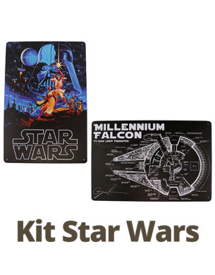 Placa Decorativa Star Wars Conjunto Kit